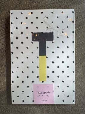 ♠️ Kate Spade Sparks of Joy notepad. 100 sheets. Dipped letter T. New with tags!